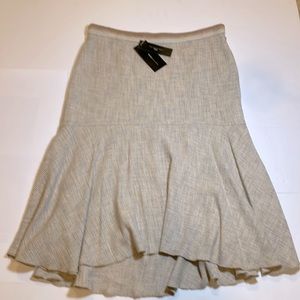 NWT BCBGMAXZAZRIA trumpet skirt Trina light straw Sz 2 XSmall - Tan Midi skirt